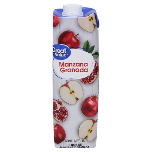 Bebida Great Value Granada Manzan - 1000ml