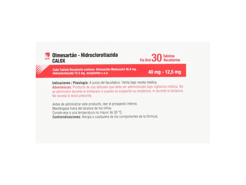 Olmesartan-Hidroclorotiazida-40Mg12-30Ta-3-26119