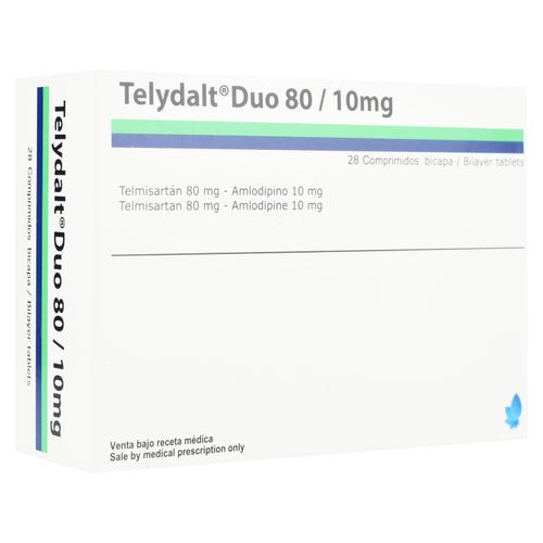 Telydalt Dúo 80/10 mg caja 28 comprimidos - Precio indicado por tableta