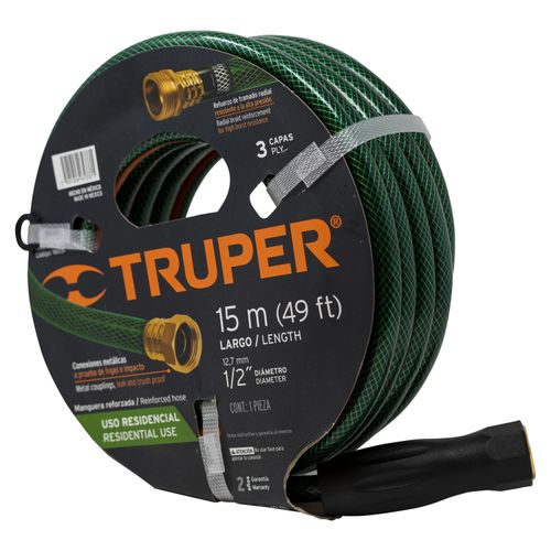Manguera Truper Reforzada Con 3 Capas- 15mts