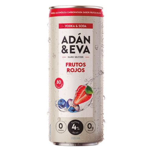 Seltzer Adan Y Eva Frutos Rojos Lata - 355ml