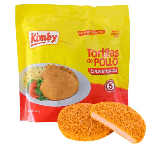 Tortitas Kimby De Pollo Empanizadas 5 Unidades - 335Gr