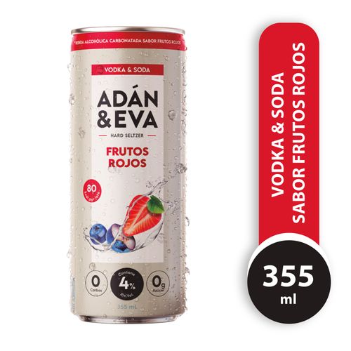 Seltzer Adan Y Eva Frutos Rojos Lata - 355ml