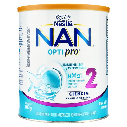 Fórmula Láctea Nan® Optipro® 2 Lata, Proteína Optimizada, Probióticos Y Dha- Ara - 900g