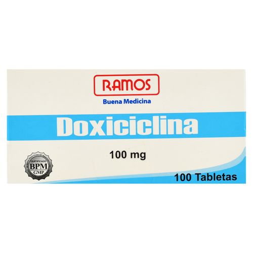 Medicamento Ramos Doxiciclina Hiclato - 100 Tabletas - 100mg