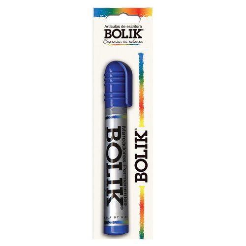 Marcador Bolik Permanente Blister Azul