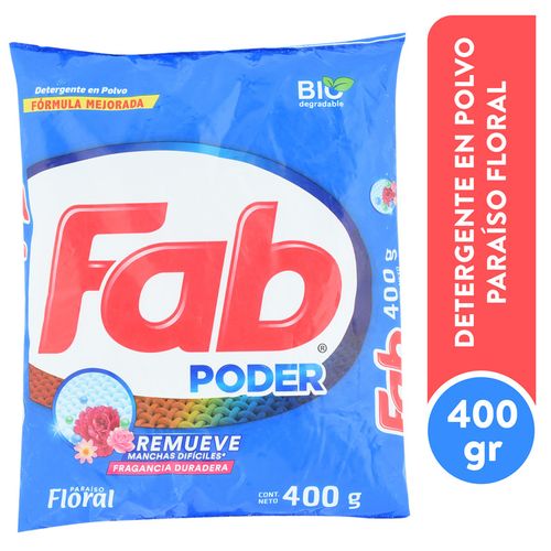 Detergente Polvo Fab Floral 400gr