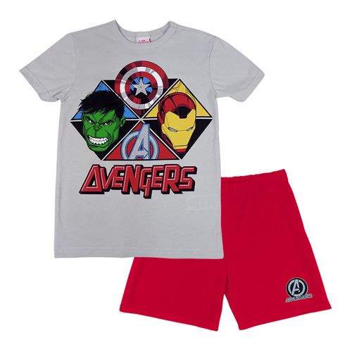 Conjunto Marvel Gris Manga Corta Niños de 4 a 10 años