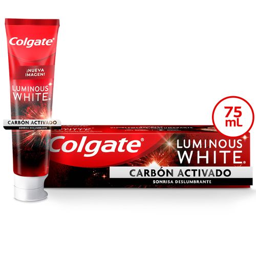 Pasta Dental Blanqueadora Colgate Luminous White Carbón Activado 75 ml