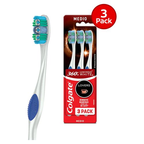 3Pk Cepillo Dental Colgate Luminous Love