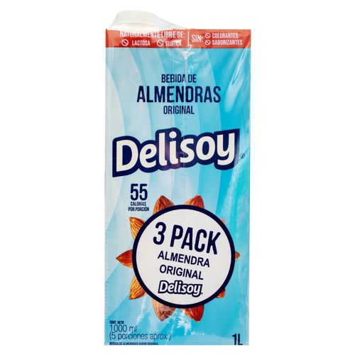 Bebida de Almendra Marca Delisoy 3 Pack - 1000 ml