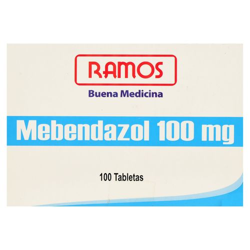 Medicamento Mebendazol Ramos 100 Tabletas - 100mg