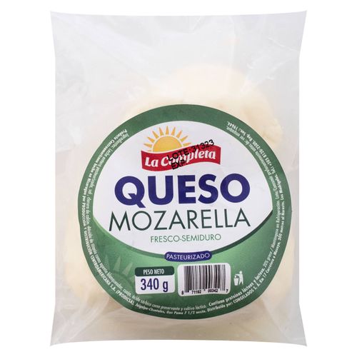 Queso mozarella La Completa fresco semiduro - 340 g