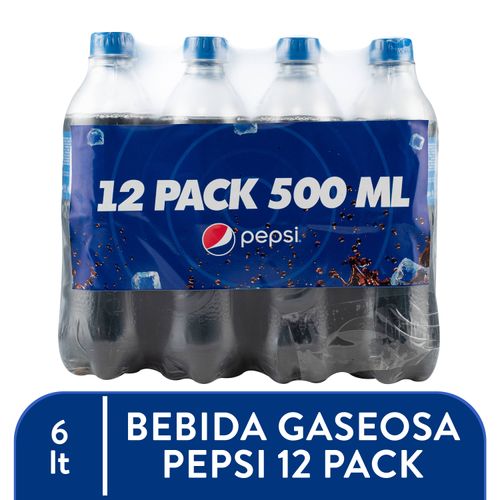 Bebida gaseosa Pepsi, 12 pack - 6 L