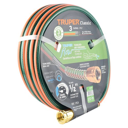 Manguera Reforzada Truper 3 Capas 20mts
