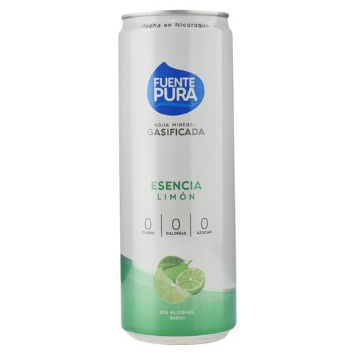 Fuente Pura Gasificada Limon 340 Ml