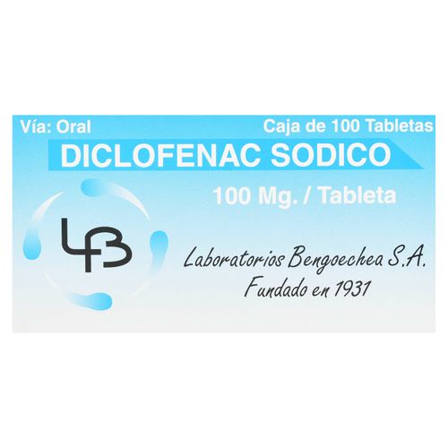 Diclofenac Sodic 100Mg Bengoechea 100Tab