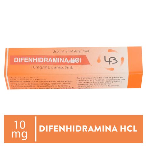 Difenhidramin Hcl10Mg Bengoechea 5Mlivim