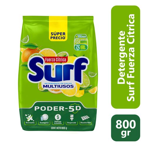 Det Polvo Surf Fuerza Citrica 800gr