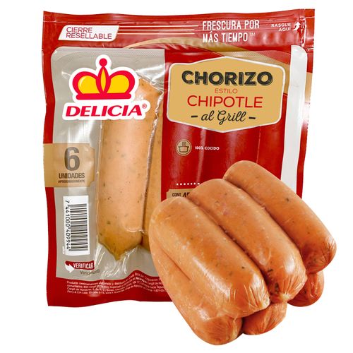 Delicia Chorizo Chipotle 454Gr