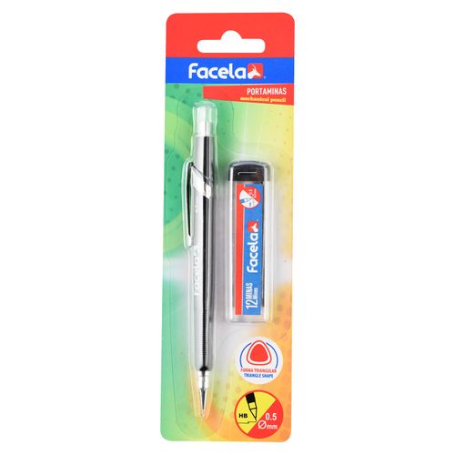 Lápiz Facela portaminas metálico con minas pack - 2 Pzas