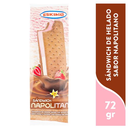 Helado Eskimo Sandwich Napolitano 72Gr