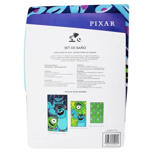 Set De Toalla De Bano Monsters 3ea