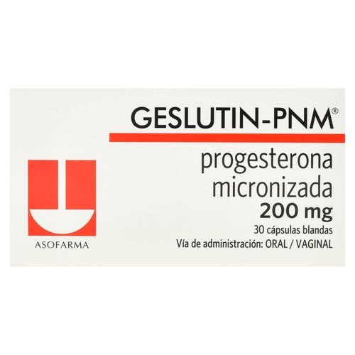 Geslutin 200 Mg 30 Capsulas