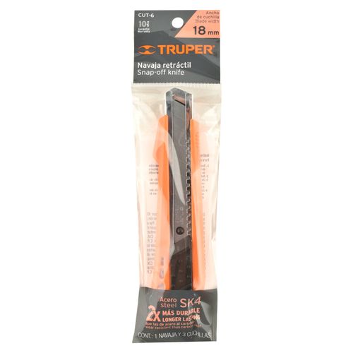 Cutter 18 Mm Reforzado De Plastico