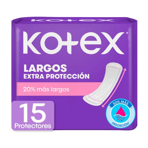 Protectores Diarios Kotex Extra Largos - 15Uds