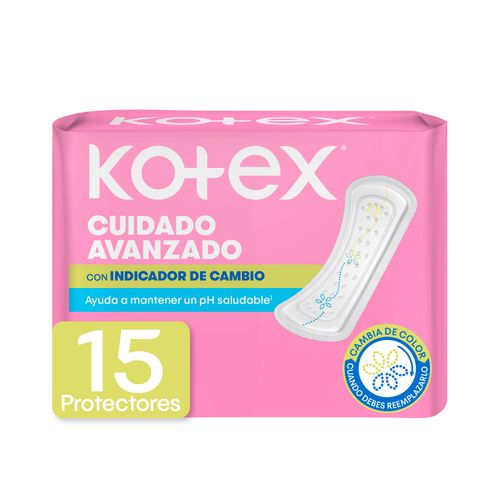 Protectores Diarios Kotex Con Indicador De PH - 15Uds