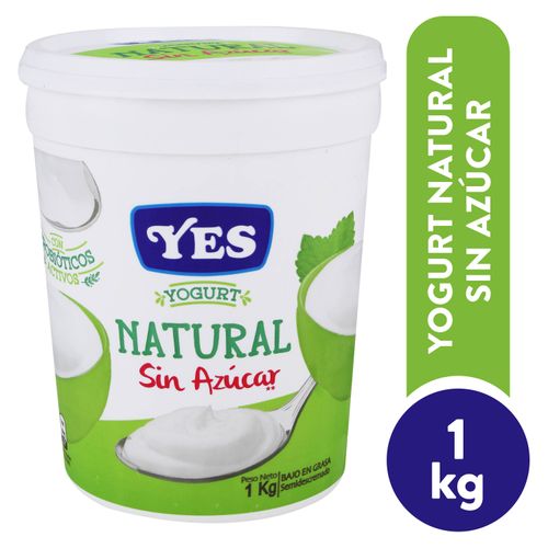 Yogurt Yes Cremoso Natural Sin Azúcar - 1kg