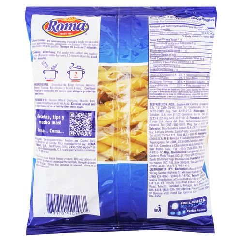 Pasta Roma Plumas - 200gr