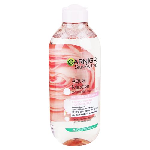 Agua Micelar Garnier, con agua de rosas