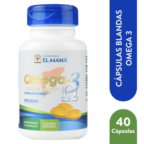 Omega 3 40 Capsulas El Mana