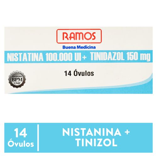 Nistatina Ramos Tinidazol Cx14 Ovulos