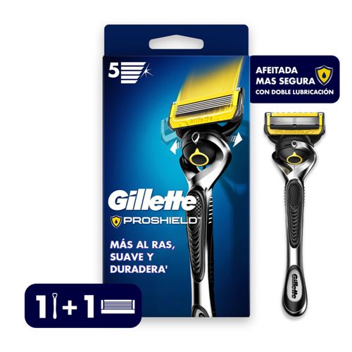 Máquina Para Afeitar Recargable Gillette Fusion Proshield + Repuesto - 1 Unidad