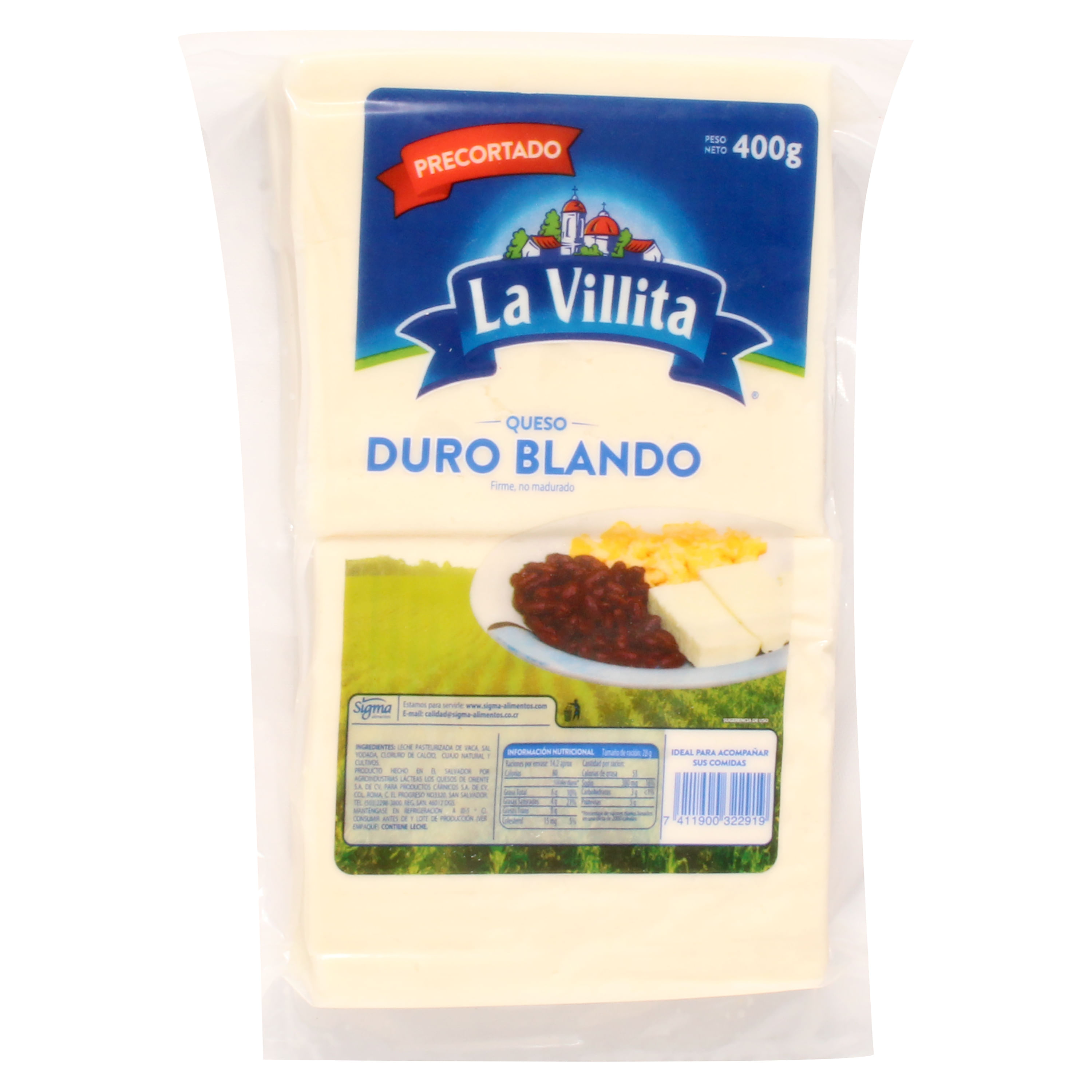 Comprar Queso Duro Blando Cortado Villita 400Gr | Walmart Nicaragua