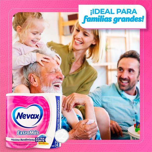 Papel Higiénico Nevax Extramás- 4 Rollos
