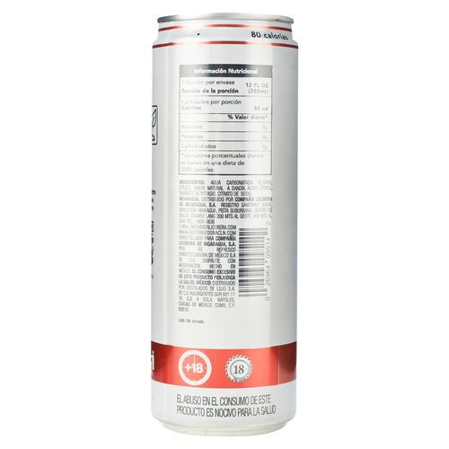 Bebida Alcohólica Flor de Caña Seltzer Sabor Sandia - 355 ml