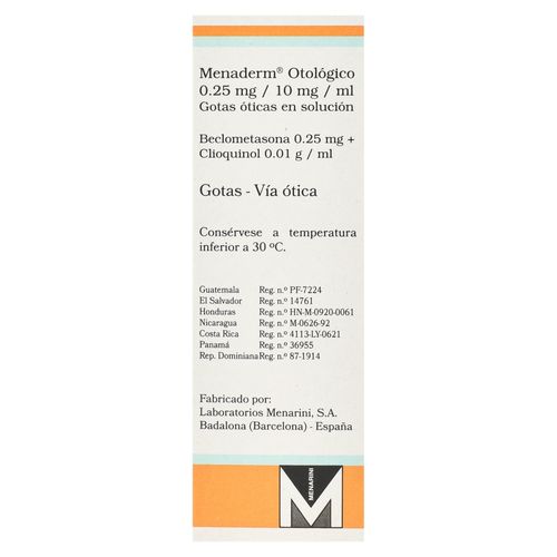 Menaderm Otologico Gotas 10Ml