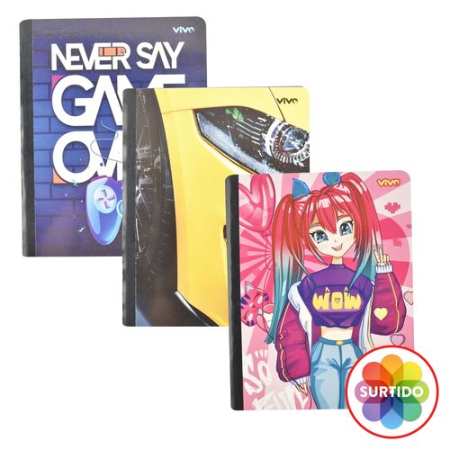 Cuaderno Pacasa de tarea cosido diseños surtidos - 200 páginas