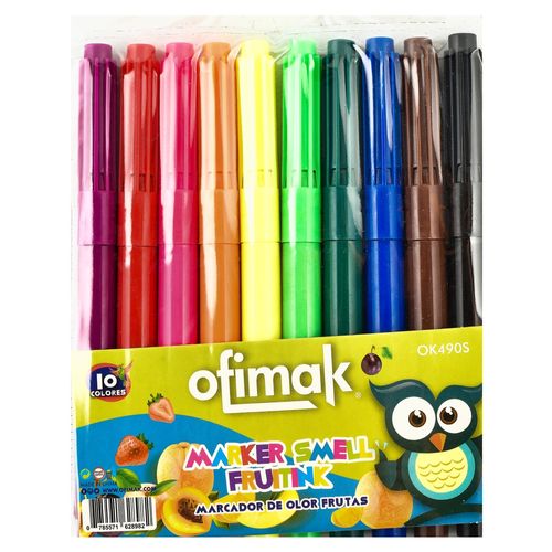 Marcadores infantiles Ofimak olor a frutas - 10 Uds