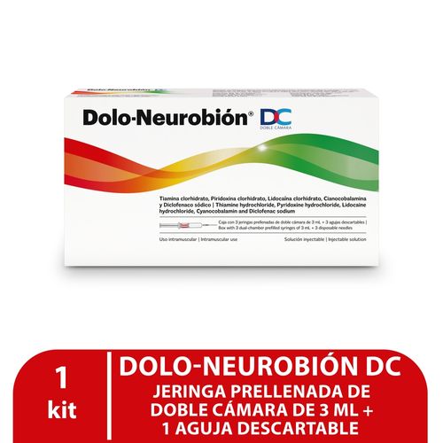 Dolo-Neurobion DC 3 ml caja 1 ampolla inyectable - Precio indicado por caja