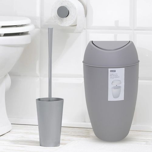 Basurero Plástico Uloft 9 Litros Gris