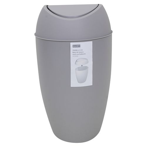 Basurero Plástico Uloft 9 Litros Gris