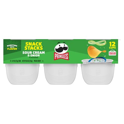 Papas Pringles Crema y Cebolla 12 pack - 252 g