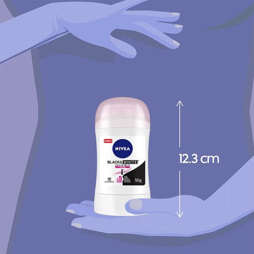 Desodorante Nivea para Dama Black White en barra - 50 g