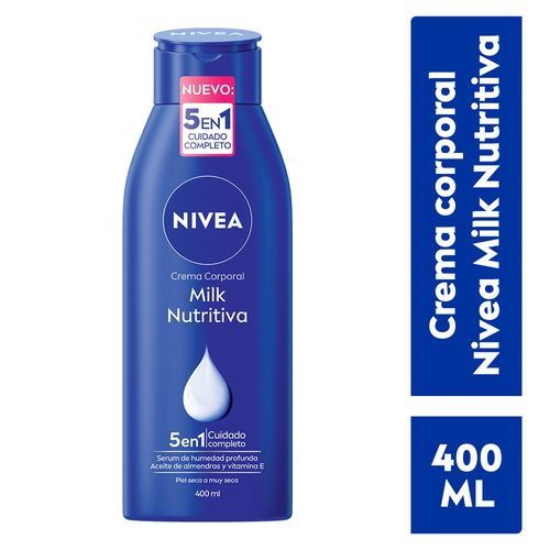 Crema corporal Nivea milk nutrición y humectación profunda - 400 ml