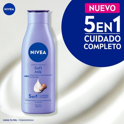 Crema Corporal Nivea humectante Soft Milk -100 ml